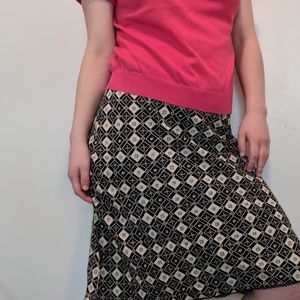 Black/white checkered Indian skirt